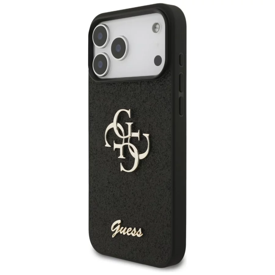 Etui Guess Fixed Glitter Big 4G na iPhone 17 Pro Max / 18 Pro Max - czarne