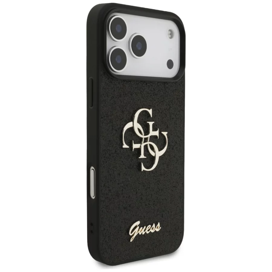 Etui Guess Fixed Glitter Big 4G na iPhone 17 Pro Max / 18 Pro Max - czarne
