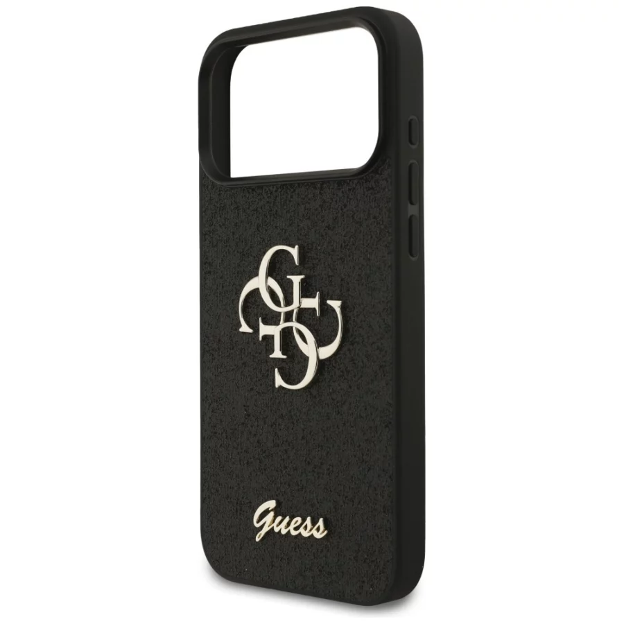 Etui Guess Fixed Glitter Big 4G na iPhone 17 Pro Max / 18 Pro Max - czarne