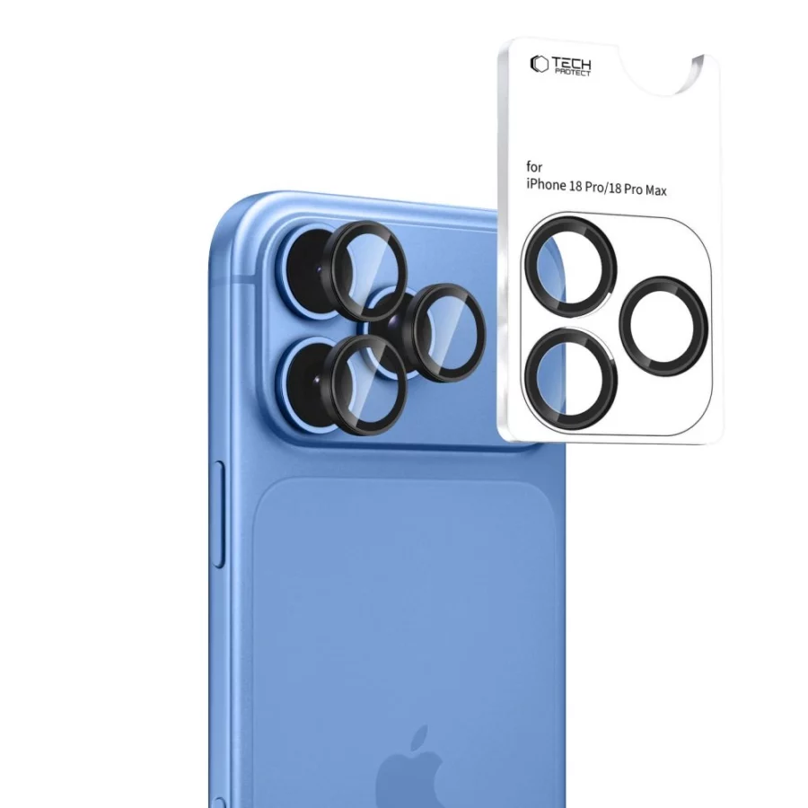Osłona aparatu Tech-Protect Camring Fit+ na iPhone 18 Pro / 18 Pro Max - czarna