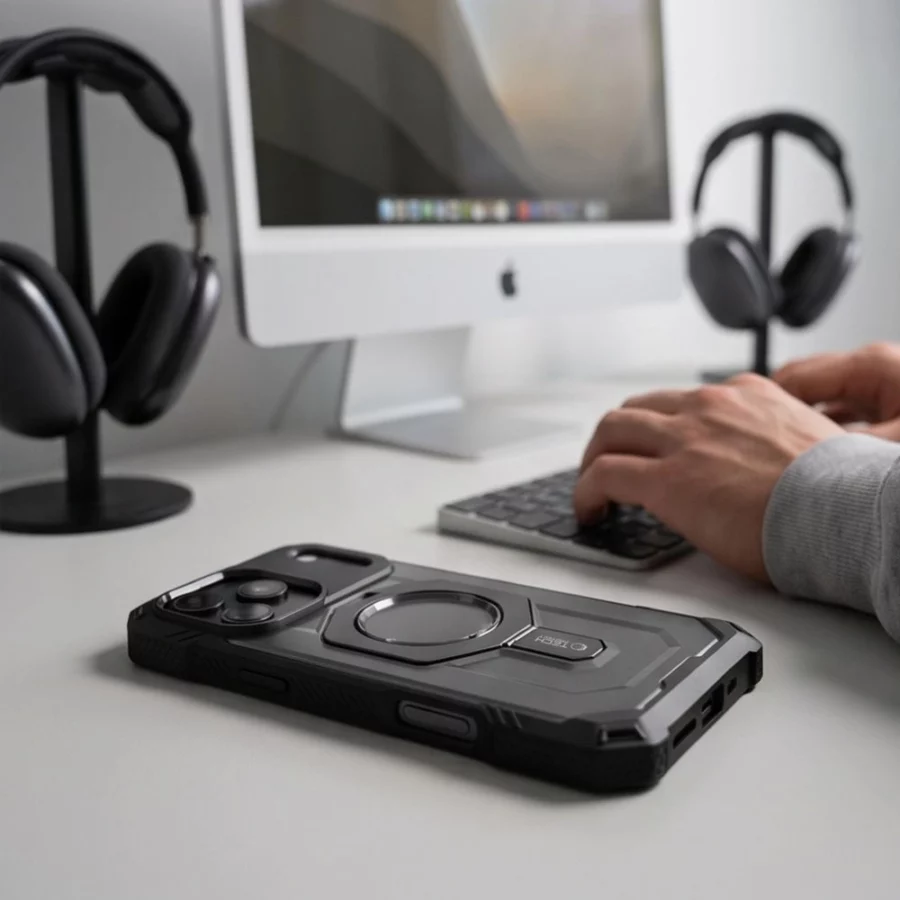 Etui Tech-Protect MagForce MagSafe na iPhone 17 Pro / 18 Pro - czarne matowe