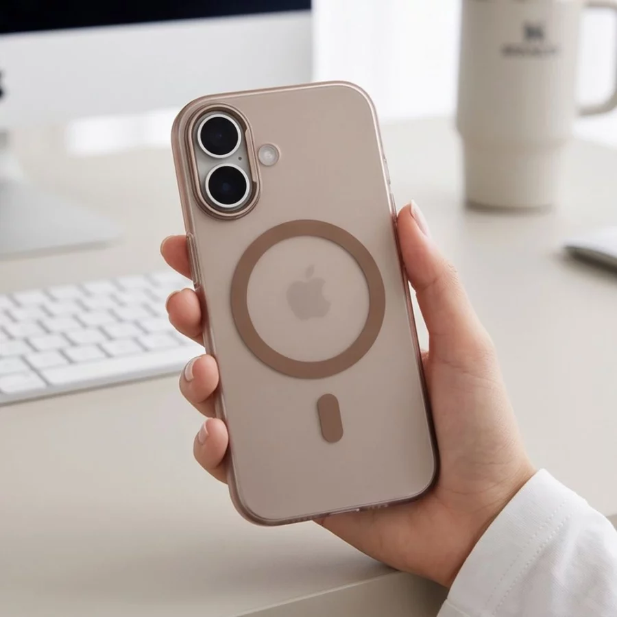 Etui Tech-Protect MagZero MagSafe na iPhone 17 - beżowo-brązowe matowe