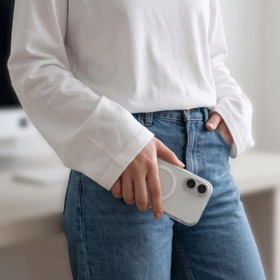 Etui Tech-Protect MagZero MagSafe na iPhone 17 - białe matowe