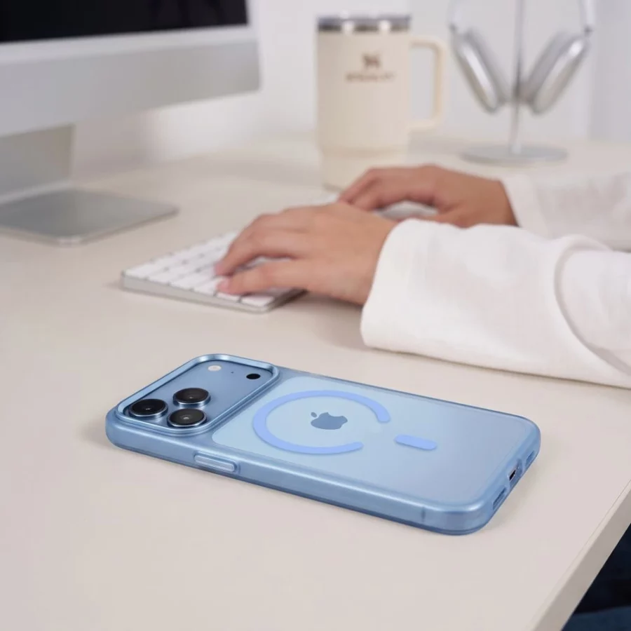 Etui Tech-Protect MagZero MagSafe na iPhone 17 Pro Max / 18 Pro Max - jasnoniebieskie matowe