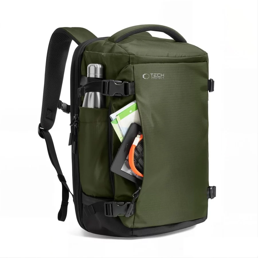 Plecak Tech-Protect Defender S70 RYANAIR & WIZZAIR 24L na laptop - ciemnozielony