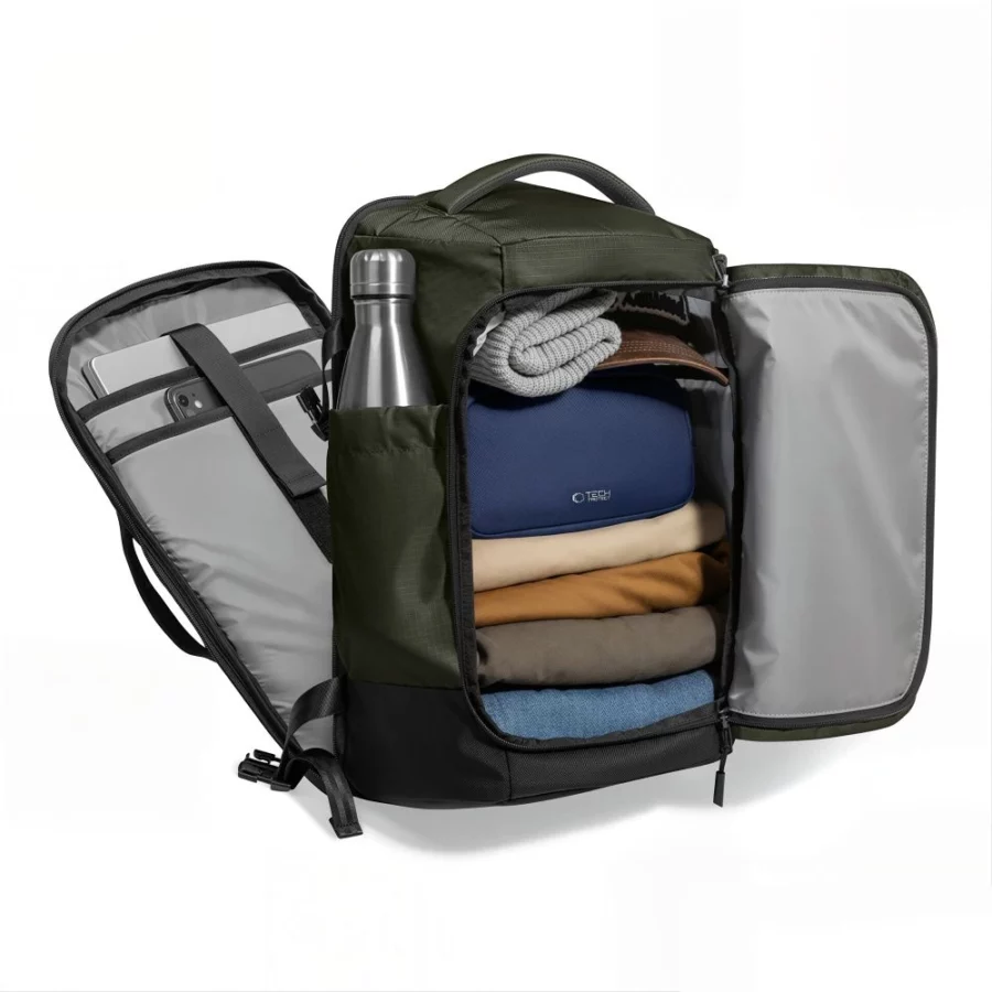 Plecak Tech-Protect Defender S70 RYANAIR & WIZZAIR 24L na laptop - ciemnozielony