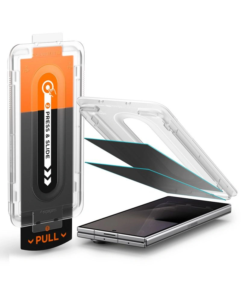 Szkło hartowane Spigen Glas.tR EZ Fit Pro HD Privacy 2-Pack prywatyzujące na Samsung Galaxy Z Fold 7 / 8 Ultra