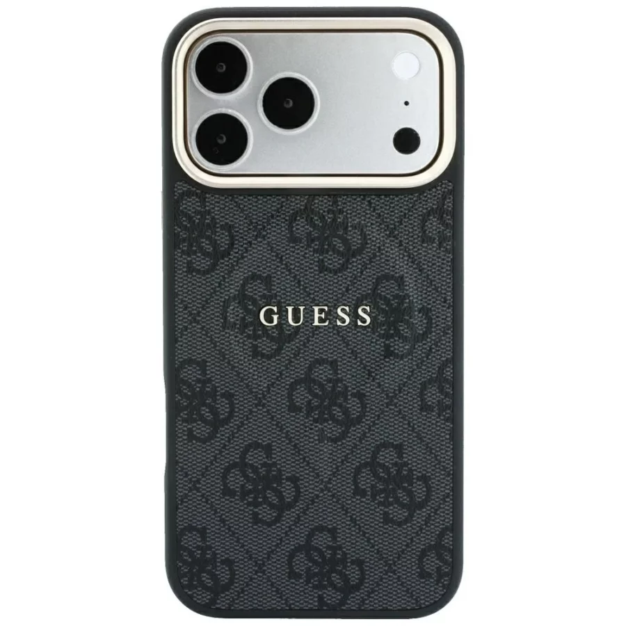 Etui Guess Embossed 4G Classic MagSafe na iPhone 17 Pro / 18 Pro - czarne