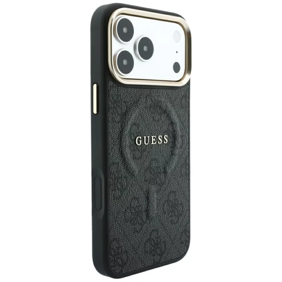 Etui Guess Embossed 4G Classic MagSafe na iPhone 17 Pro Max / 18 Pro Max - czarne