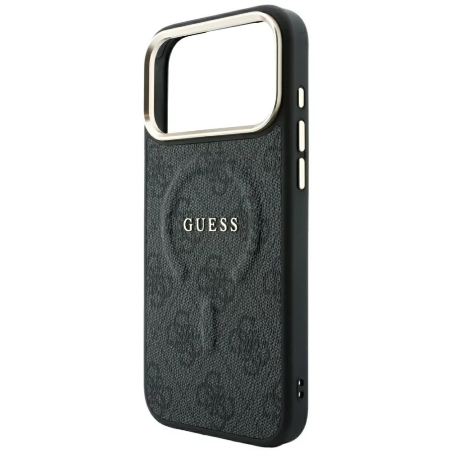 Etui Guess Embossed 4G Classic MagSafe na iPhone 17 Pro Max / 18 Pro Max - czarne