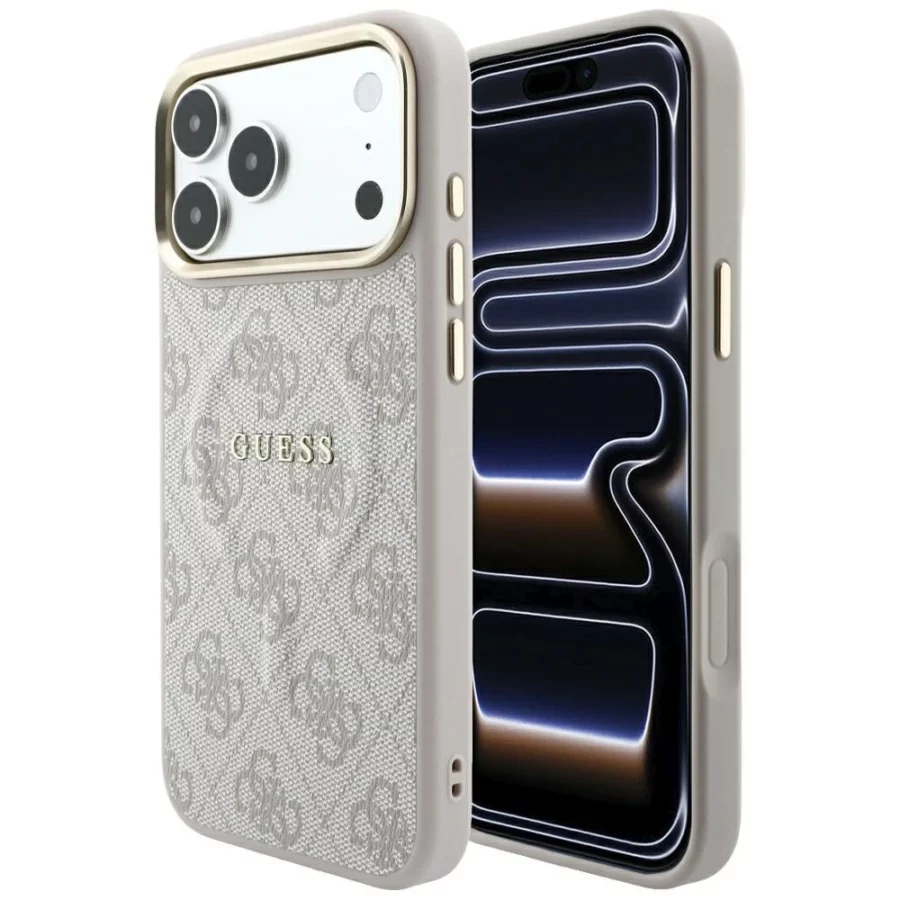 Etui Guess Embossed 4G Classic MagSafe na iPhone 17 Pro Max / 18 Pro Max - różowe
