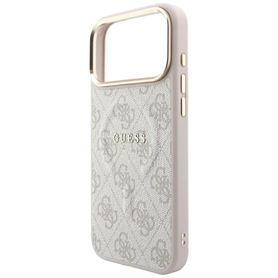 Etui Guess Embossed 4G Classic MagSafe na iPhone 17 Pro Max / 18 Pro Max - różowe