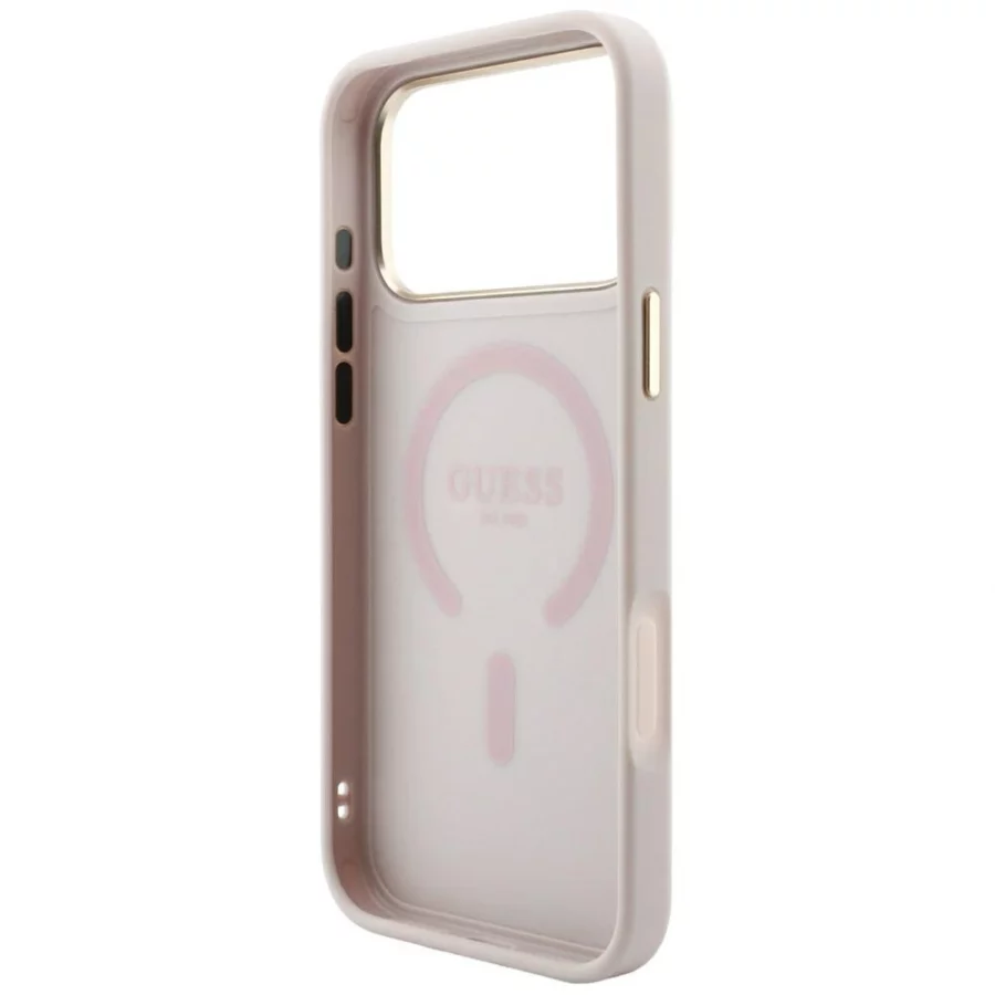 Etui Guess Embossed 4G Classic MagSafe na iPhone 17 Pro Max / 18 Pro Max - różowe