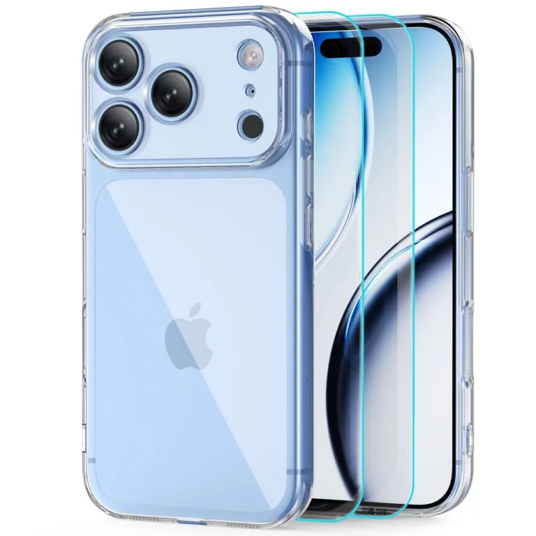 Etui Tech-Protect FlexAir + Szkło hartowane Tech-Protect Glass Fit+ 2-Pack na iPhone 18 Pro Max / 17 Pro Max - przezroczyste