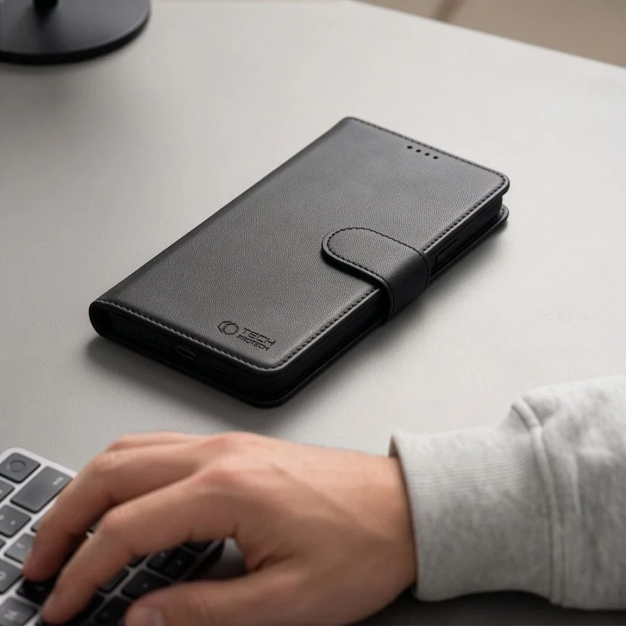Etui Tech-Protect Wallet na Xiaomi Redmi 17G / 5G - czarne