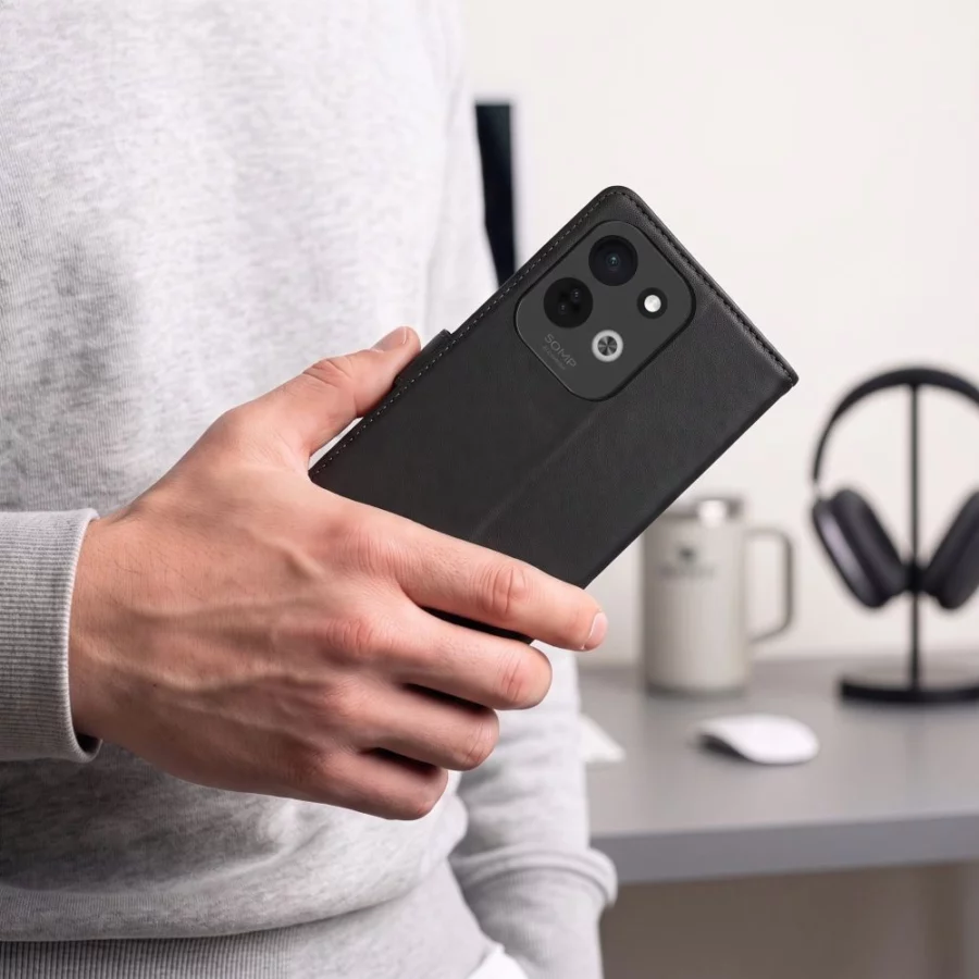 Etui Tech-Protect Wallet na Xiaomi Redmi 17G / 5G - czarne