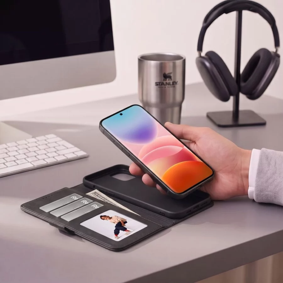 Etui Tech-Protect Wallet na Xiaomi Redmi 17G / 5G - czarne