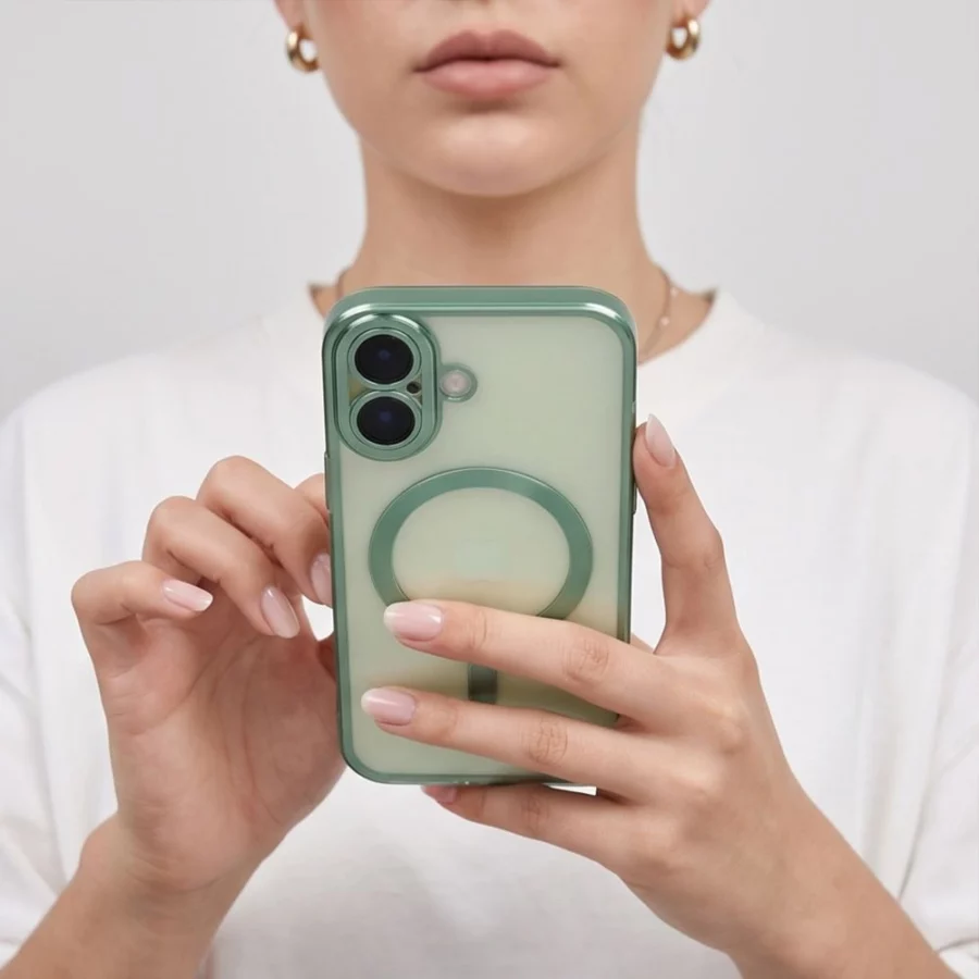 Etui Tech-Protect MagFlex na iPhone 17 - zielone matowe
