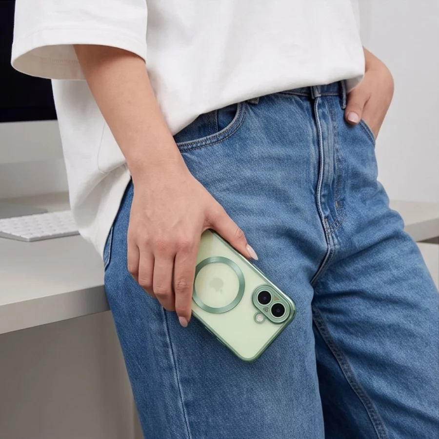 Etui Tech-Protect MagFlex na iPhone 17 - zielone matowe