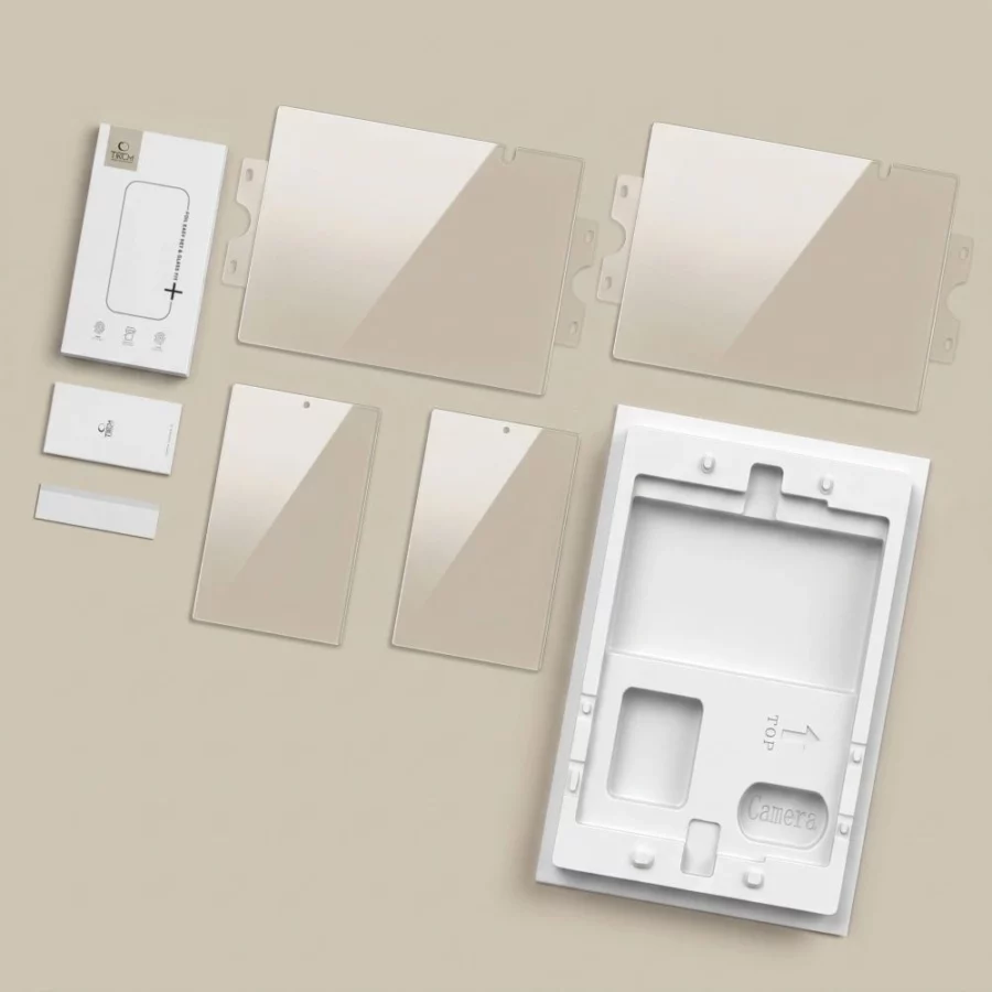 Szkło hartowane Tech-Protect Glass Fit+ 2-Pack + Folia hydrożelowa Tech-Protect Hydro Flex+ 2-Pack - przezroczyste