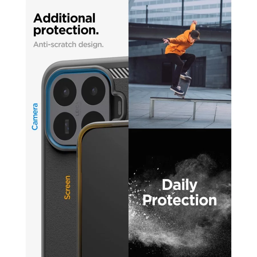 Etui Spigen Rugged Armor na Xiaomi 17T - czarne matowe