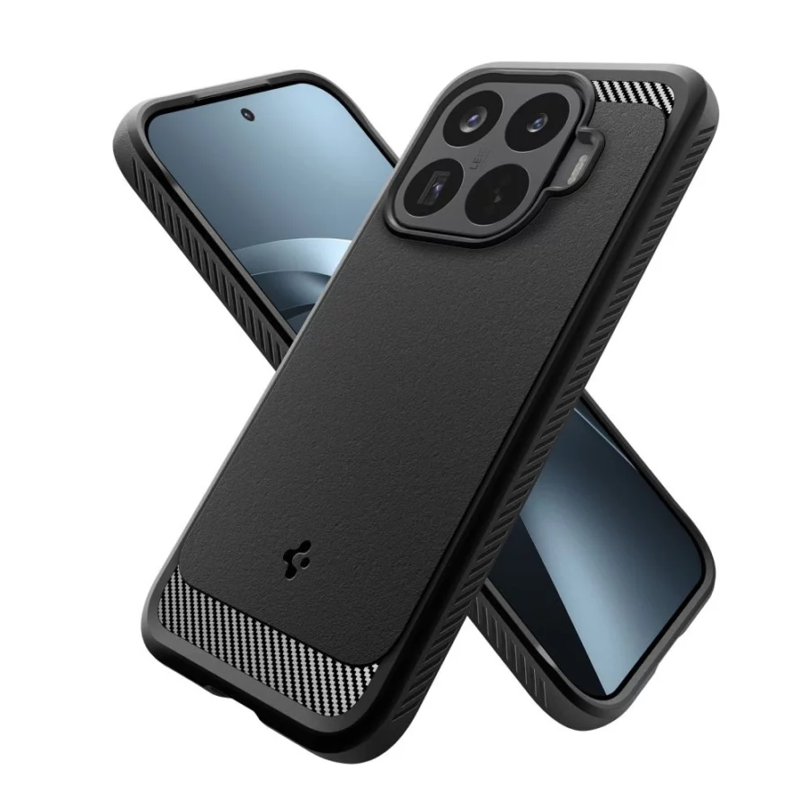 Etui Spigen Rugged Armor na Xiaomi 17T Pro - czarne matowe