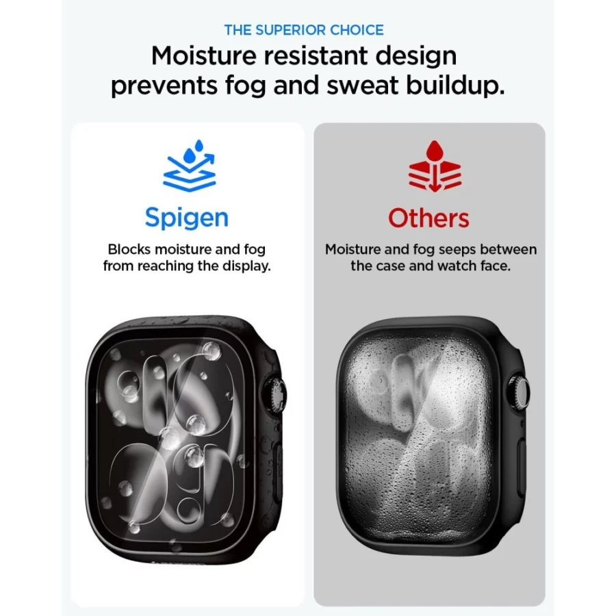 Etui Spigen Thin Fit 360 na Apple Watch 46 mm - czarne