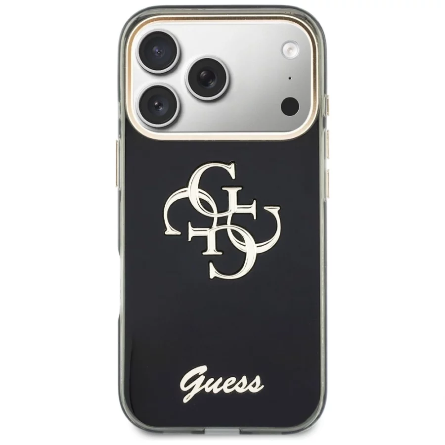 Etui Guess IML 4G Script Metal na iPhone 17 Pro Max / 18 Pro Max - czarne