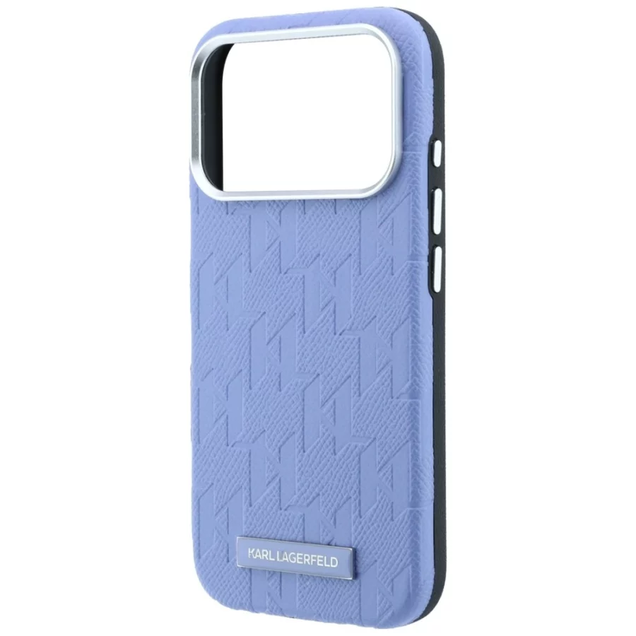 Etui Karl Lagerfeld Grained Mono Resin Logo MagSafe na iPhone 17 Pro Max / 18 Pro Max - jasnoniebieskie