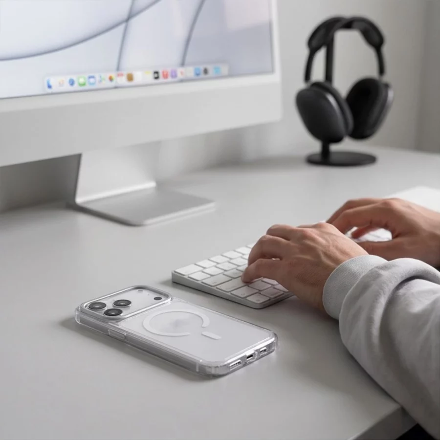 Etui Tech-Protect MagStand MagSafe CC na iPhone 18 Pro Max / 17 Pro Max - przezroczyste