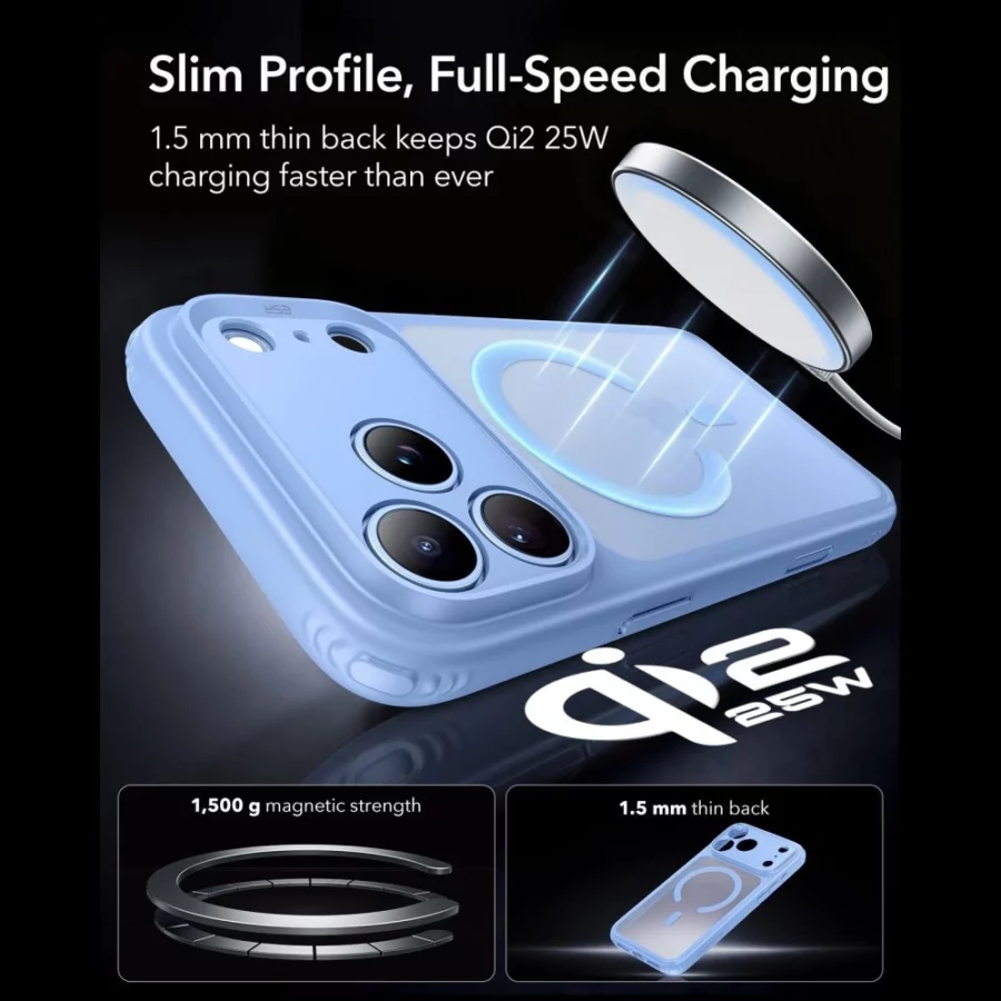 Etui ESR Classic Hybrid MagSafe na iPhone 18 Pro Max / 17 Pro Max - jasnoniebieskie