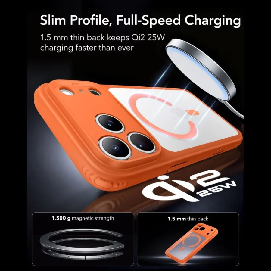 Etui ESR Classic Hybrid MagSafe na iPhone 18 Pro Max / 17 Pro Max - pomarańczowe
