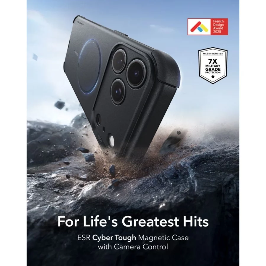 Etui ESR Cyber Tough MagSafe na iPhone 18 Pro Max / 17 Pro Max - czarne