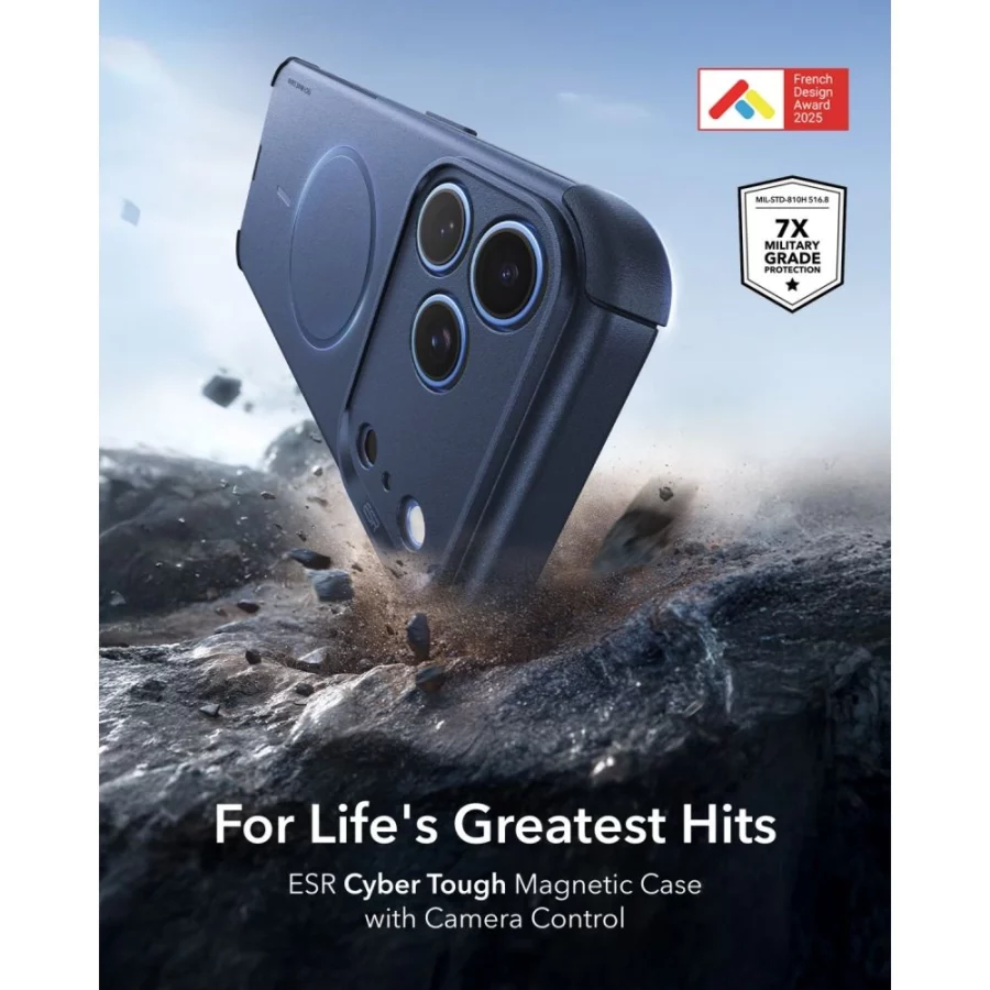Etui ESR Cyber Tough MagSafe na iPhone 18 Pro Max / 17 Pro Max - granatowe
