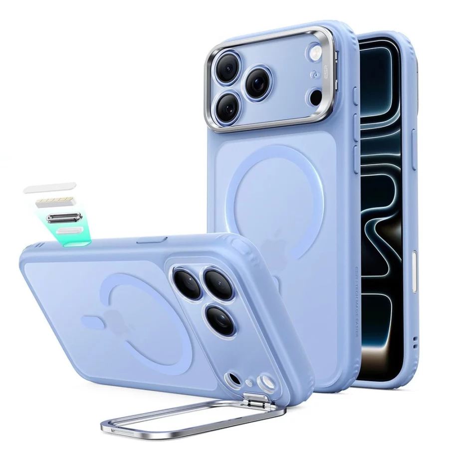 Etui ESR Classic Hybrid Kickstand MagSafe na iPhone 18 Pro / 17 Pro - jasnoniebieskie matowe