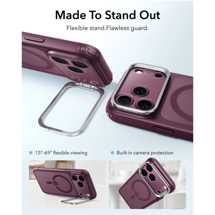Etui ESR Classic Hybrid Kickstand MagSafe na iPhone 18 Pro Max / 17 Pro Max - dark cherry mat