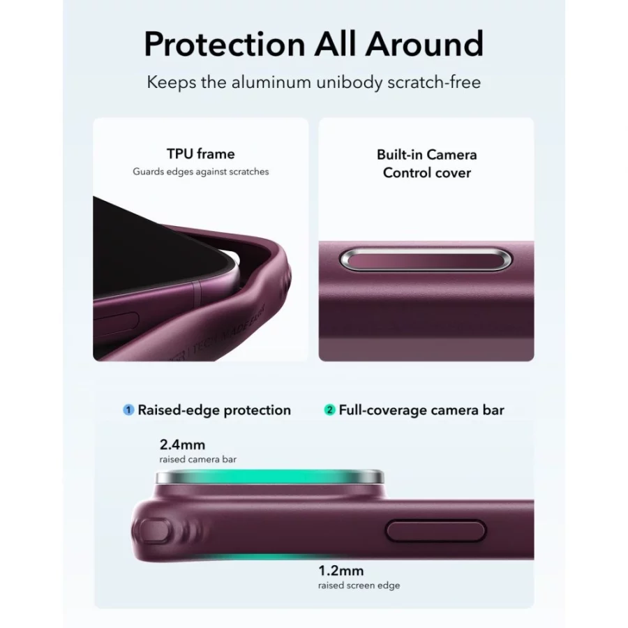 Etui ESR Classic Hybrid Kickstand MagSafe na iPhone 18 Pro Max / 17 Pro Max - dark cherry mat