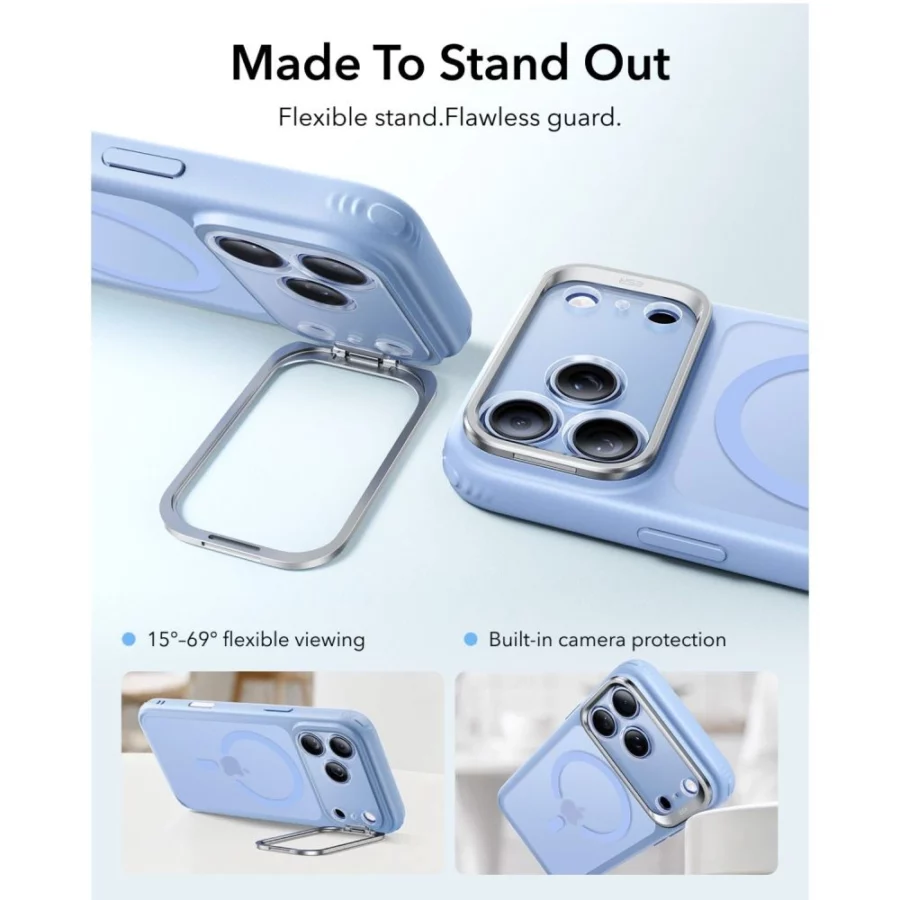 Etui ESR Classic Hybrid Kickstand MagSafe na iPhone 18 Pro Max / 17 Pro Max - jasnoniebieskie matowe
