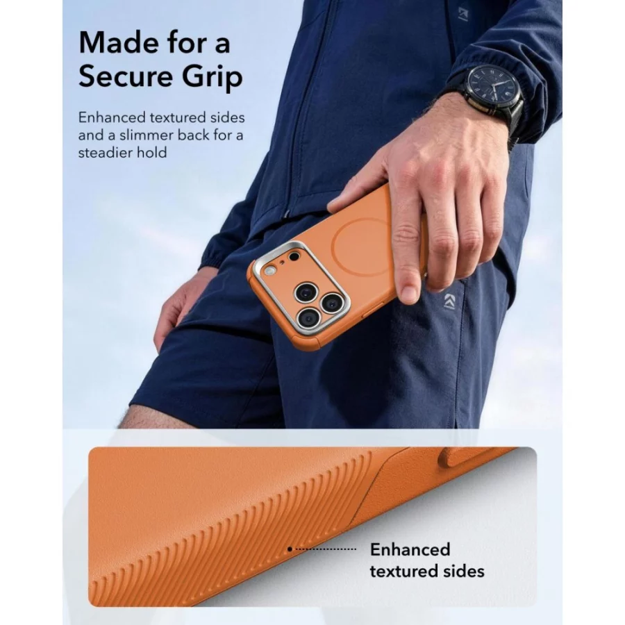 Etui ESR Cyber Tough Kickstand MagSafe na iPhone 18 Pro / 17 Pro - pomarańczowe