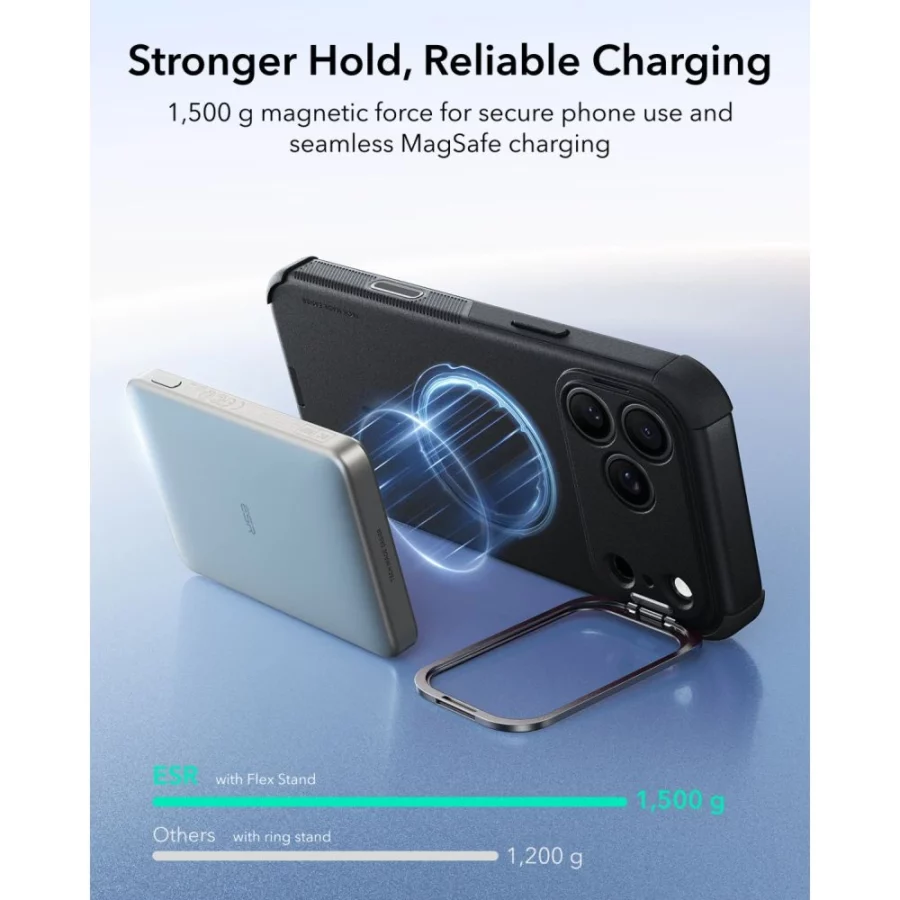 Etui ESR Cyber Tough Kickstand MagSafe na iPhone 18 Pro Max / 17 Pro Max - czarne
