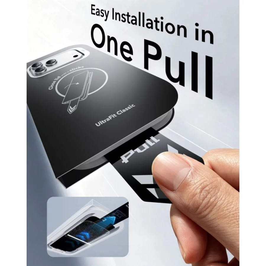 Szkło hartowane ESR UltraFit Classic 2-Pack na iPhone 18 Pro / 17 Pro - czarne
