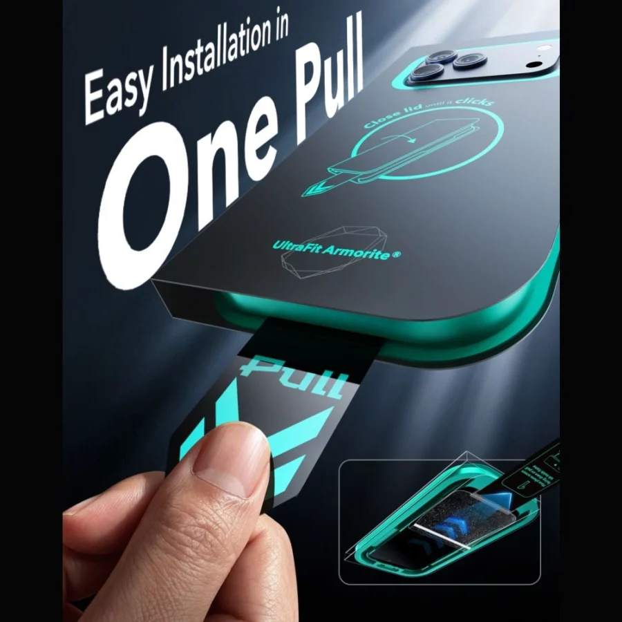 Szkło hartowane ESR UltraFit Armorite 2-Pack na iPhone 18 Pro / 17 Pro - czarne