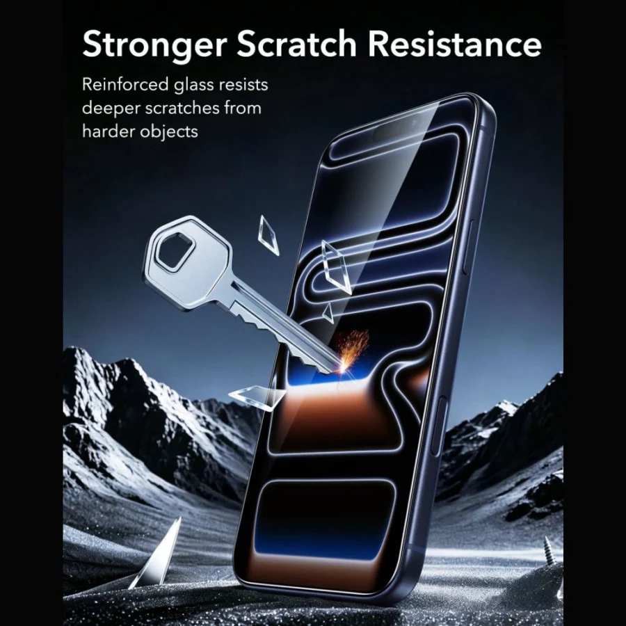 Szkło hartowane ESR UltraFit Armorite 2-Pack na iPhone 18 Pro Max / 17 Pro Max - czarne