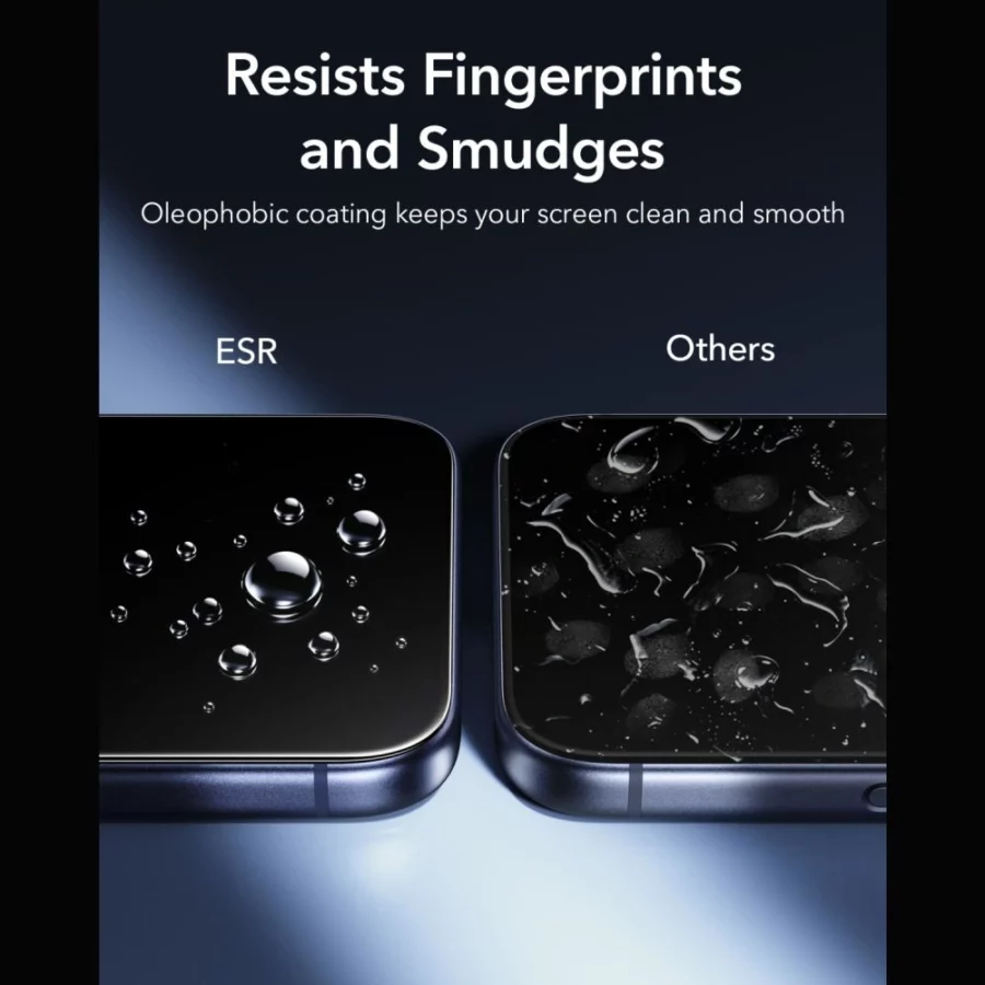 Szkło hartowane ESR UltraFit Armorite 2-Pack na iPhone 18 Pro Max / 17 Pro Max - czarne