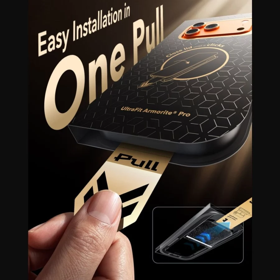 Szkło hartowane ESR UltraFit Armorite Pro na iPhone 18 Pro Max / 17 Pro Max - czarne