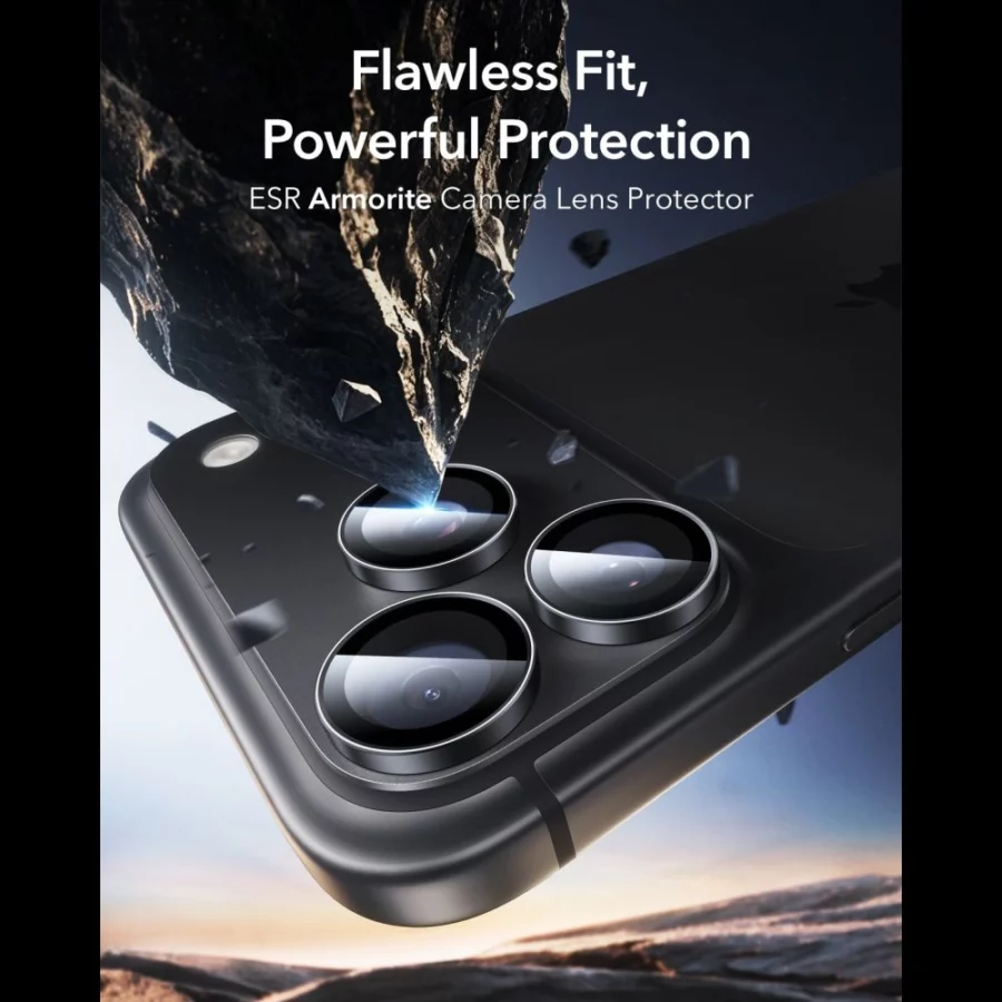 Szkło hartowane na aparat ESR Armorite Camera Protector na iPhone 18 Pro / 18 Pro Max - czarna