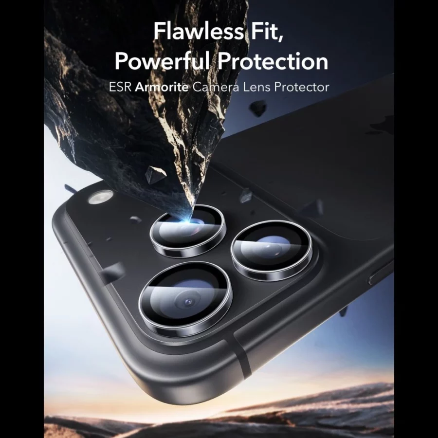 Szkło hartowane na aparat ESR Armorite Camera Protector na iPhone 18 Pro / 18 Pro Max - dark cherry