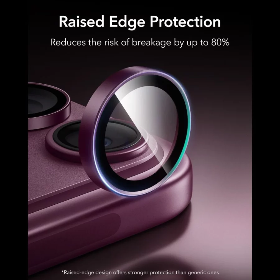 Szkło hartowane na aparat ESR Armorite Camera Protector na iPhone 18 Pro / 18 Pro Max - dark cherry