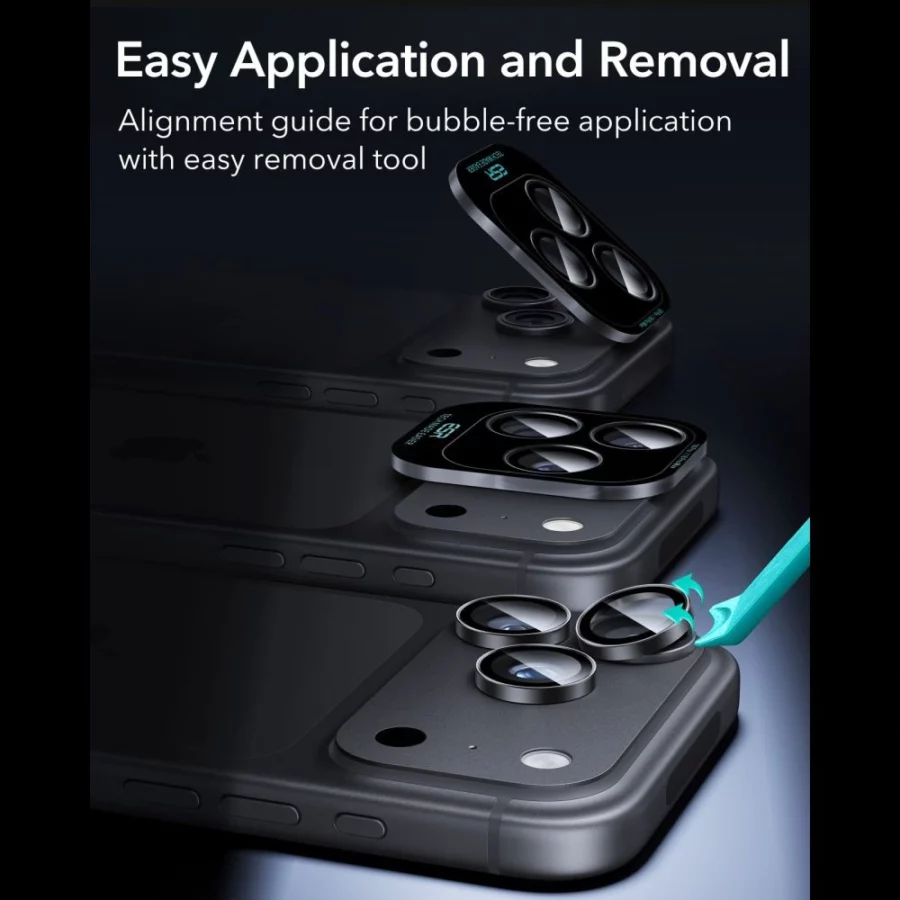 Szkło hartowane na aparat ESR Armorite Camera Protector 2-Pack na iPhone 18 Pro / 18 Pro Max - czarne
