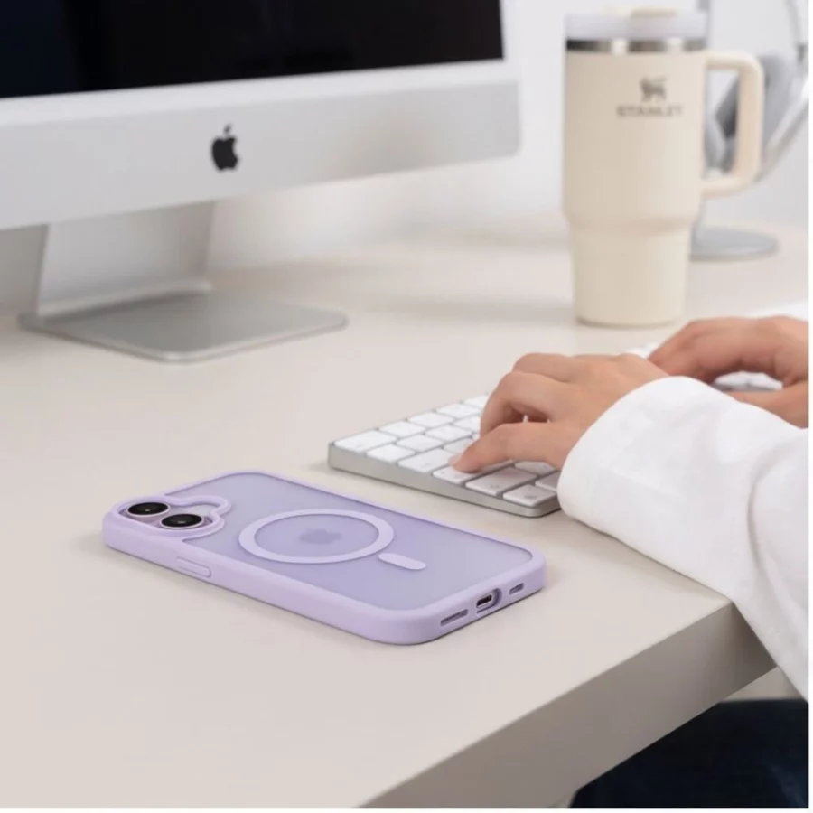 Etui Tech-Protect BasicMag MagSafe na iPhone 17 - liliowe matowe